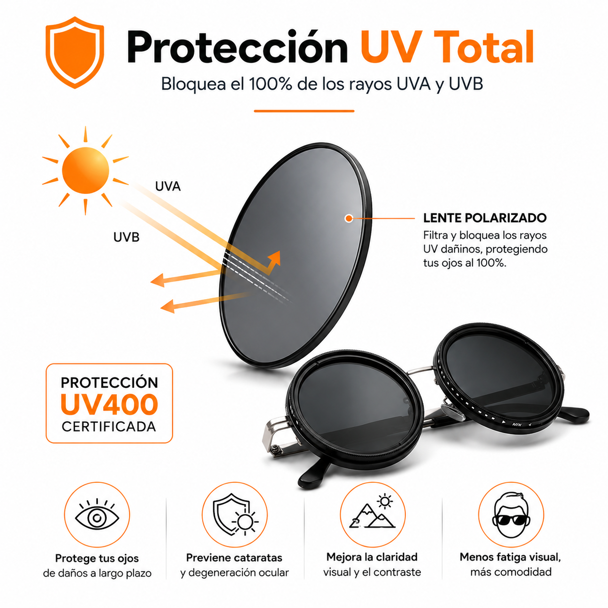 NOIR™ - Gafas Polarizadas Ajustables +Estuche Premium + Paño de Microfibra  de REGALO SOLO HOY!🔥